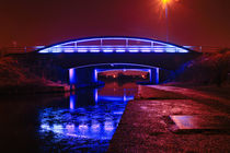 Blue Bridge at night 2 by Buster Brown Photography