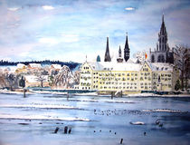 Münster und Inselhotel in Winterstimmung by Christine  Hamm