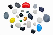 Wide choice of colorful pebbles by Sami Sarkis Photography