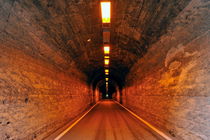 Inside a one way road tunnel by Sami Sarkis Photography