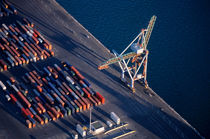 Freight container yard at Marseille Port von Sami Sarkis Photography