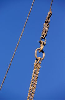 Hanged Crane Steel Chain by Sami Sarkis Photography