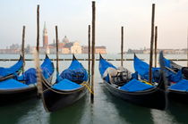 San Giorgio Maggiore church and gondolas by Sami Sarkis Photography