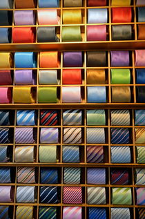 Neckties displayed in store von Sami Sarkis Photography