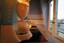 Coffee maker in kitchen by Sami Sarkis Photography