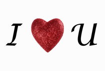I love you sign on white background by Sami Sarkis Photography