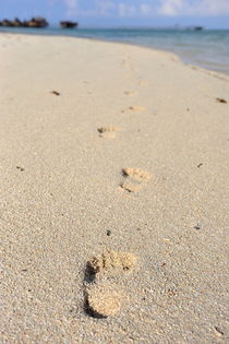 Footprints on sand by Sami Sarkis Photography