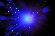 Blue light from fiber optic by Sami Sarkis Photography