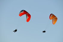 Two paragliders in air by Sami Sarkis Photography