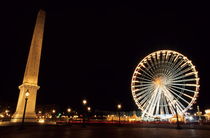 Ferris Wheel and Luxor Obelisk in the Concorde Plaza by Sami Sarkis Photography
