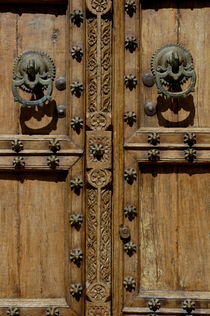 Typical Andalusian-style wooden studded door by Sami Sarkis Photography