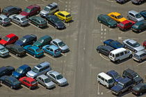 Crowded carpark full of cars by Sami Sarkis Photography