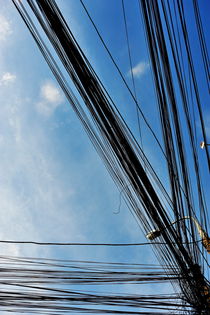 Street light and electricity power lines by Sami Sarkis Photography