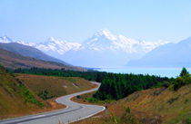 Mount Cook Highway South Island New Zealand by Kevin W.  Smith