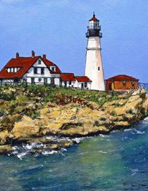 Portland Maine Light House by Randy Sprout
