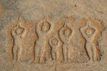 Carved Figures in the Rock Hampi by serenityphotography