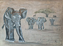 Die Elefantenherde by Annett Tropschug
