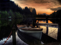 Golden Sunset over Loch Ard by Amanda Finan