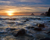 Sunset at Three Arch Rocks, Oceanside, Oregon, USA. by Tom Dempsey