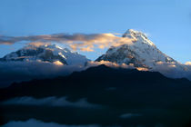 Mountains at Sunrise Poon Hill by serenityphotography