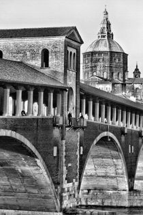 Pavia - Ponte Coperto e Duomo by Pier Giorgio  Mariani