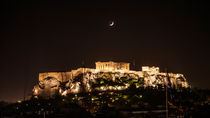 Acropolis Under A Crescent Moon by Graham Prentice