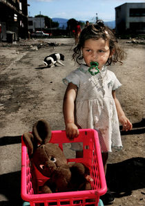 Girl in a ghetto. by Peter van Beek