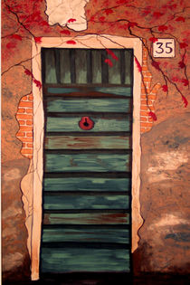 Die blaue Tür  Acryl by Marie Luise Strohmenger