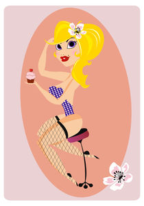 Pin up blonde by bluelela