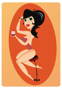 Pin up brunette by bluelela