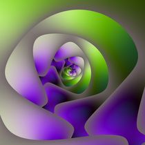 Spiral Labyrinth in Green and Purple von objowl