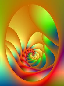 Psychedelic Oval Spiral by objowl