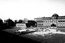Dresden Zwinger black and white photograph from the state capital of Saxony, Germany von Falko Follert