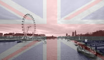 London Skyline Union Jack Flag  von David J French
