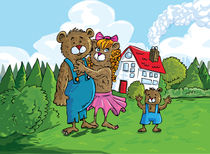 Cartoon family of bears