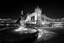 Tower Bridge Night bw von David J French
