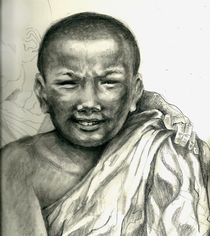 "PROTECT OUR CHILDREN" Series - Tibet ("young Lama monks") von Priscilla Tang