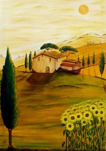 Sonnenblumen in der Toskana von Christine Huwer