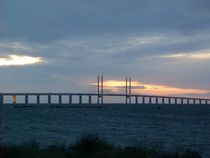 Sunset behind Öresund Bridge  by Sarah Osterman