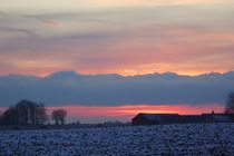Snowy Sunset  by Sarah Osterman