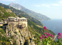 Kloster Simonopetra auf dem Berg Athos in Griechenland von Jürgen Effner