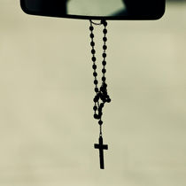 Crucifix and mirror by Lars Hallstrom