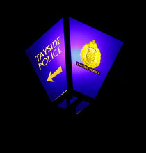 Blue Police Lamp von Buster Brown Photography