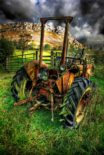 tractor below the eglwysegs by meirion matthias