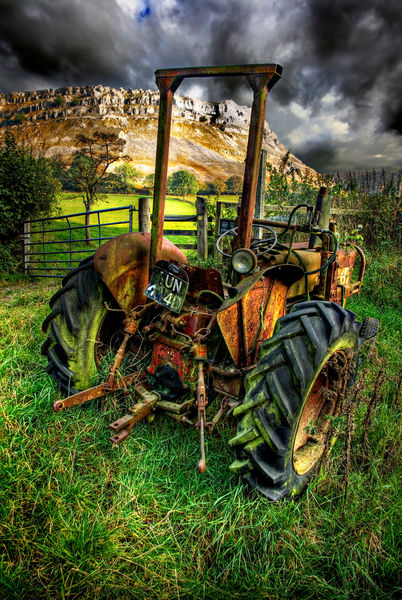 Tractor-below-eglwyseg