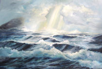 Meer, leicht stürmisch von Helga Koch