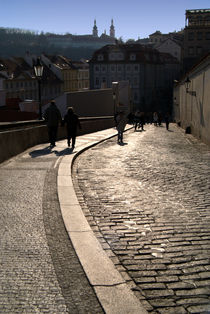 Cobbled Street near Prague Castle by serenityphotography