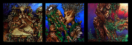 Tree-porn-triptych-oil-paints-on-panel-12-in-x-12-in-april-2012-john-lanthier