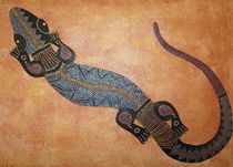 Gecko Malerei der Aborigines von Lidija Kämpf