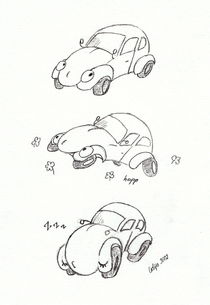 VW Käfer Comic von Lidija Kämpf